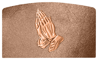 DACRO-516-CP-SH-BZ Copper Praying Hands Shimmer Bronze